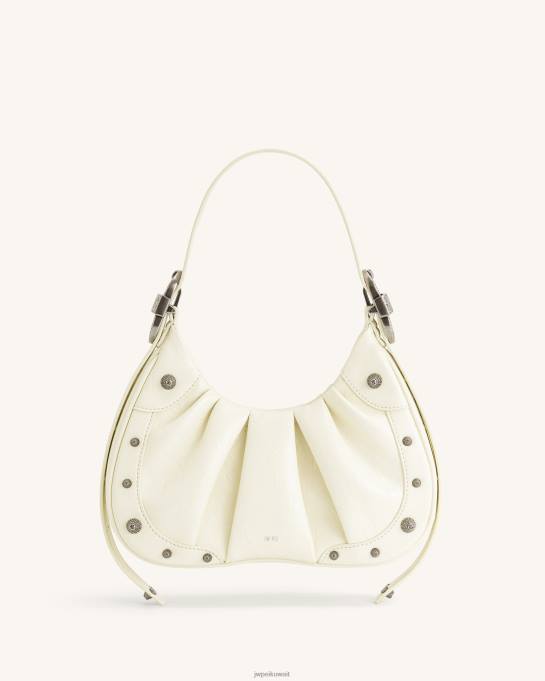 كو JW PEI جابي حقيبة يد أفاق مكشكشة مهروسة أبيض حقيبة كتف 6604F166