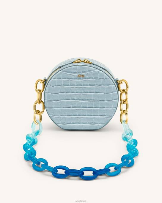 كو JW PEI حقيبة كتف دائرية بسلسلة متدرجة أكريليك لونا تمساح الجليد حقيبة كتف 6604F73